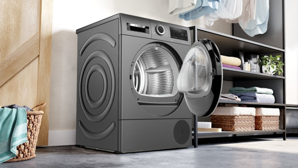 Bosch WQG245R1GB Series 6 9 kg Heat Pump Tumble Dryer - Cast Iron Grey