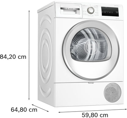 Bosch WTH85224GB Series 4 8kg Heat Pump Tumble Dryer - White
