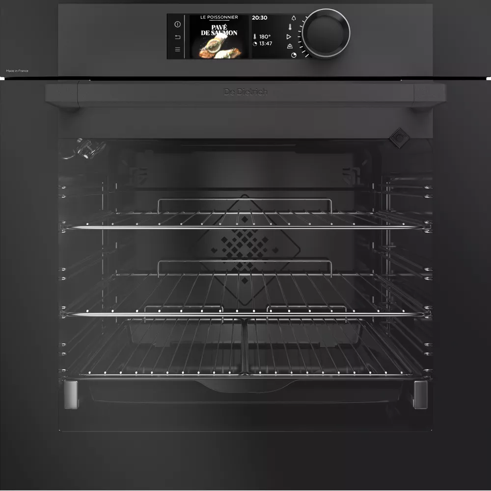 De Dietrich DOP8785BB Single Oven with Pyrolytic Cleaning - Coal Black