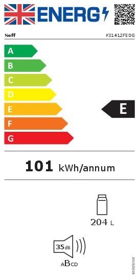 Neff KI1412FE0G, Built-in fridge