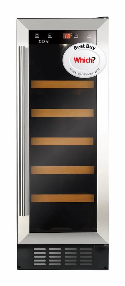 CDA FWC304SS 30cm Freestanding Undercounter Slimline Wine Cooler