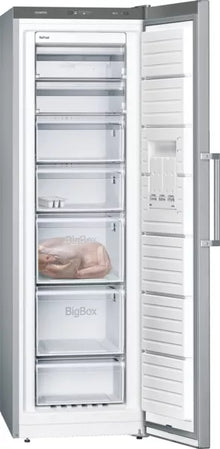 Siemens IQ-300 GS36NVIEV Upright Freezer - Brushed Steel