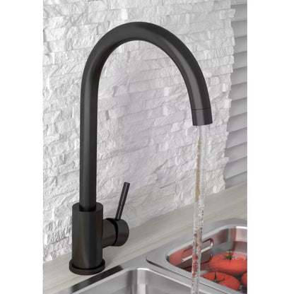 Scudo KT43 Manhattan Chrome Kitchen Mixer Tap - Black