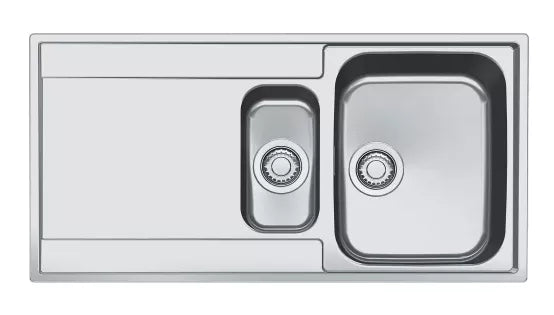 Franke Maris MRX 251 Stainless Steel 1.5 Bowl Kitchen Inset Sink - Left Hand
