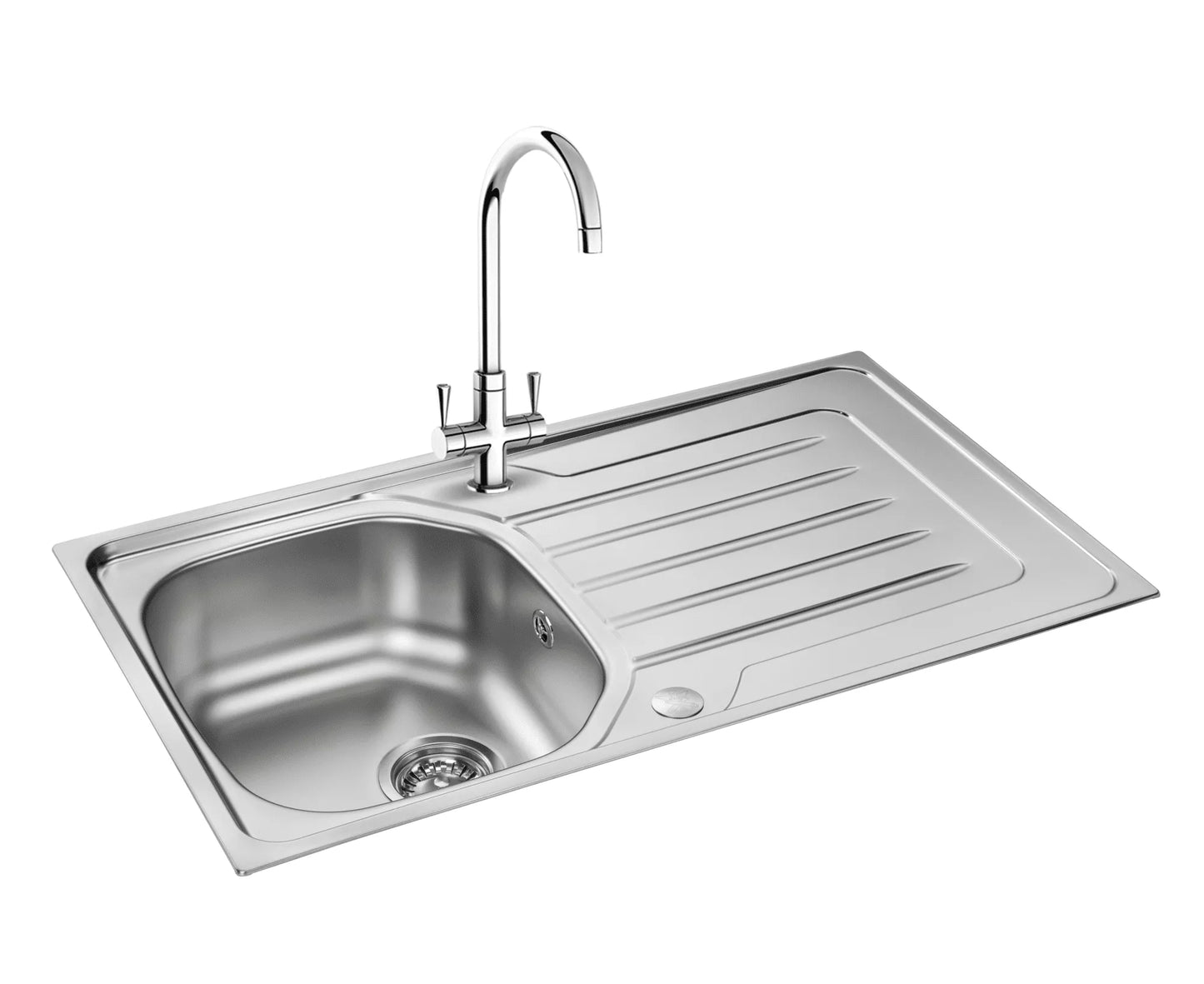Onda 90 Inset Sink and Aztec Kitchen Tap - Pack