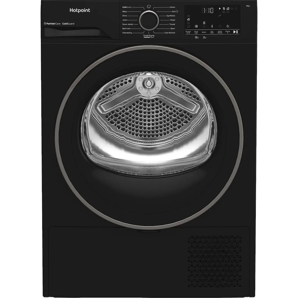 Hotpoint CHSD82MBBUK 8kg Heat Pump Tumble Dryer with Pet Hair Care