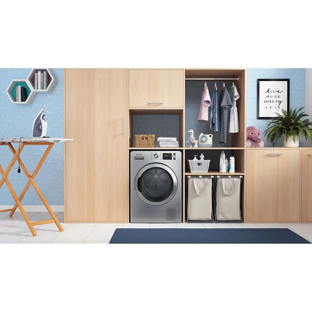 Indesit Heat Pump Tumble Dryer: Freestanding, 9,0kg - YT M11 92SS X UK - Silver