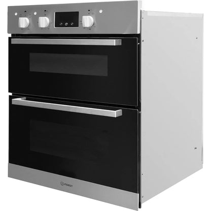 Indesit Aria IDU 6340 IX Electric Built-Under Oven - Stainless Steel and Black